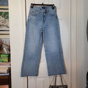 J. Crew Light Blue Wide Leg Crop Jeans